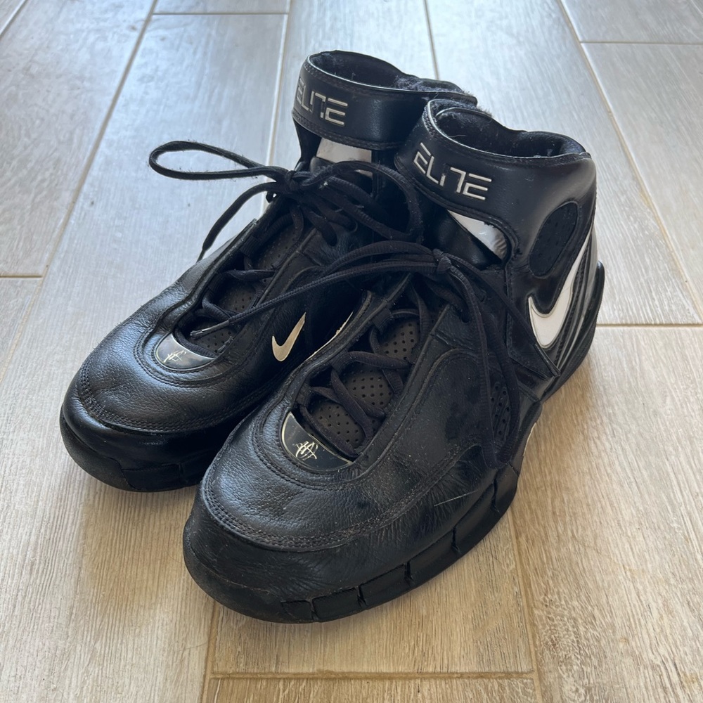 Nike Huarache Black Leather Basketball Shoes